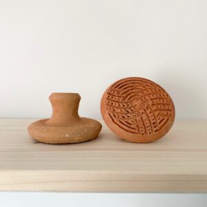 M’hekka Terracotta Clay Pumice Stone - Authentic Moroccan Handmade Exfoliator for Heels Feet Knees & Elbows - Natural Terracotta Clay - Ideal for All Skin Types